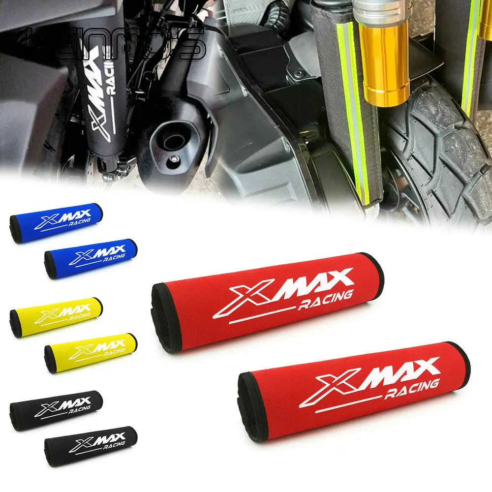 

X-MAX Motorcycle Shock Absorber Cover with Reflective Strip Washable Rubber-based Fastener For YAMAHA XMAX 300 250 400 2013-2023