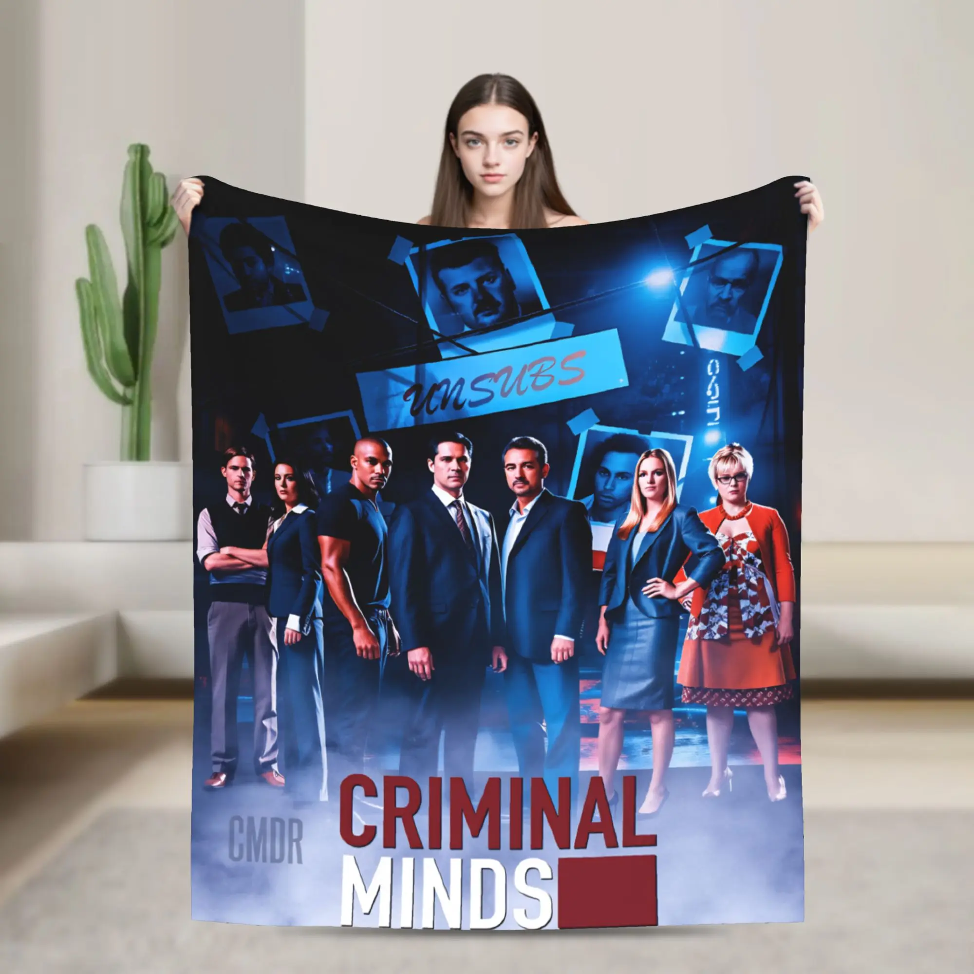 New Arrival Criminal Minds Spencer Reid Flannel Blanket  Warm Throw Blanket for Couch Chair Camping Bedspread Sofa Bed Cover