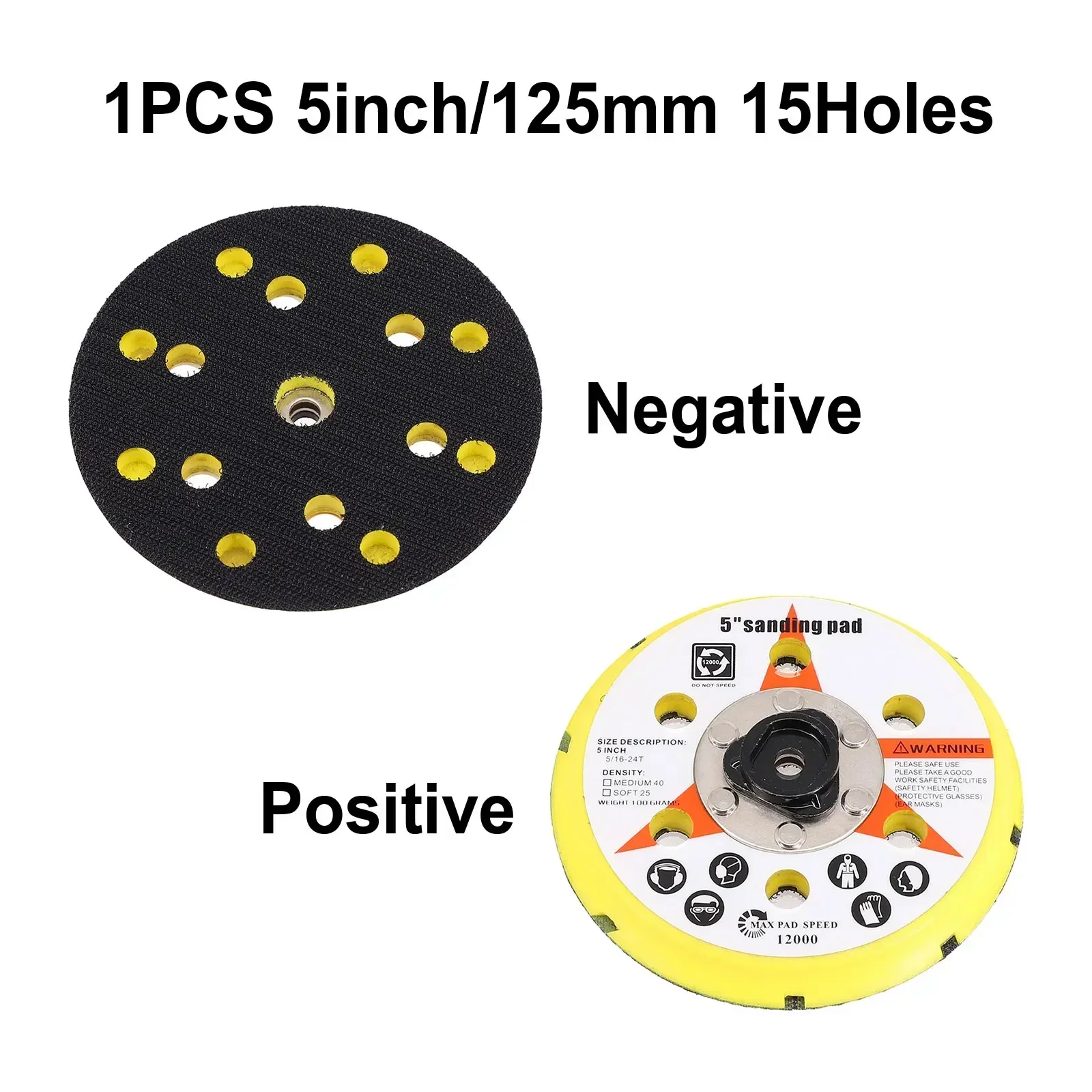 5inch Sanding Pad Polishing Backing Plate Hook And Loop For DA Polisher 125mm Self Adhesive Back Plate With Heat Emission Holes