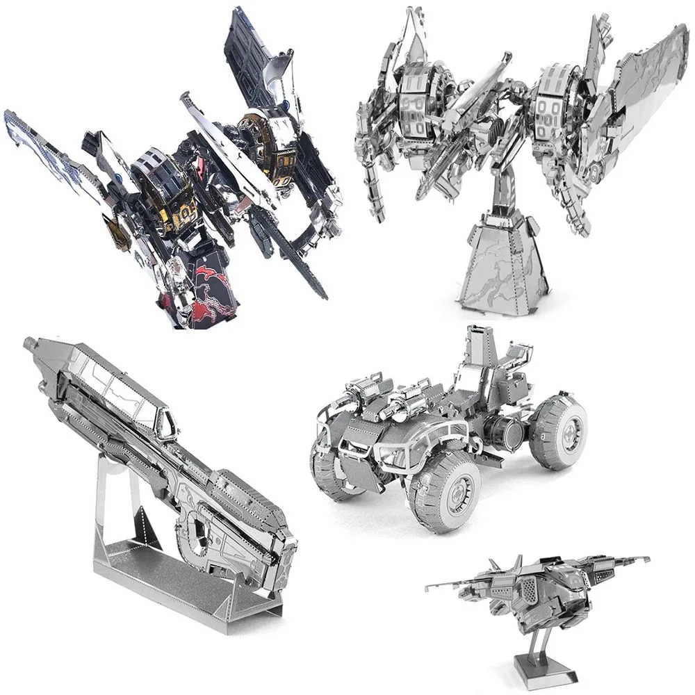 Colorful 3D Metal Puzzle Assault Rifle Guardian Mantis Mecha Model Pelican Assembling Toy Puzzle Box for Adults Jigsaw Puzzle