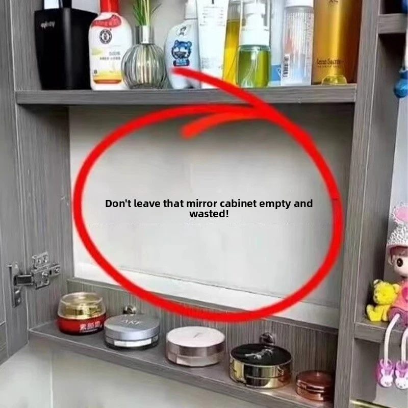 Mirror cabinet storage box,  built-in  bathroom washbasin, angled wall-mounted shelf for cosmetics and lipstick