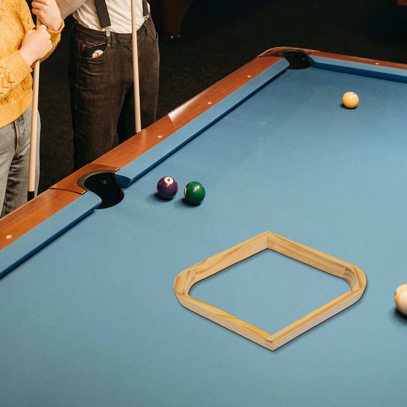 

1 Pcs Versatile Wood Billiard Rack Pool Table Accessories Timeless Vintage Style Table Pool Balls Billiards Frame