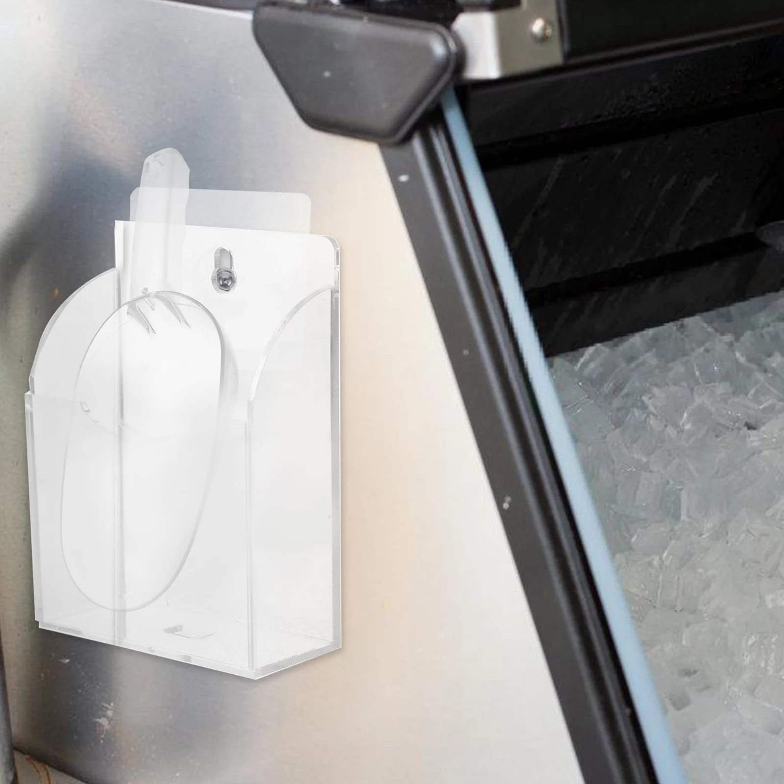 

2Pcs Ice Maker Spatula Stand Multifunctional Kitchen Supplies Organized Clutter Free Countertop Elegant White Organizer