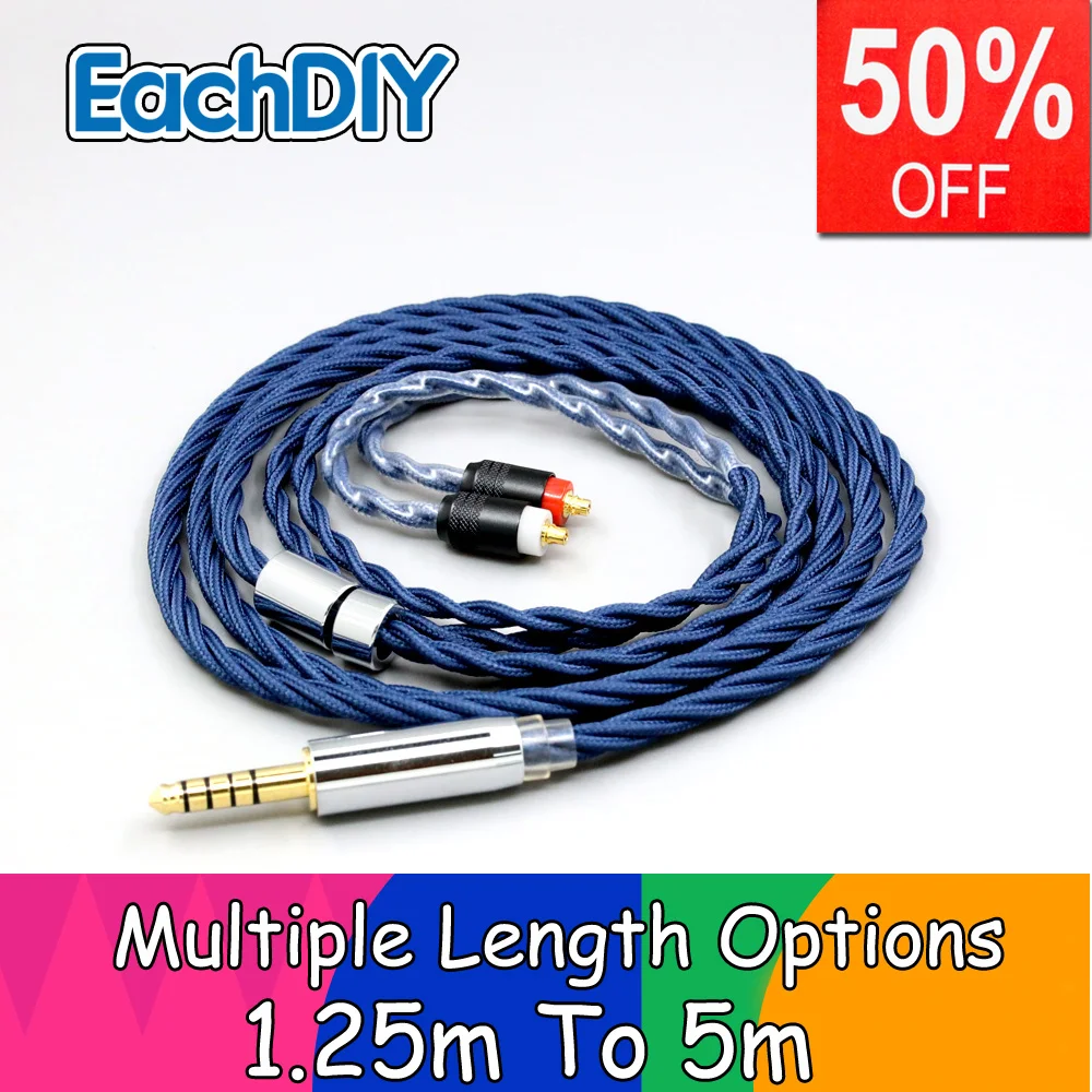 

99% Pure Silver OCC Full Sleeved Alloy Graphene Earphone Cable For IER-Z1R Sony IER-M7 IER-M9 LN008570
