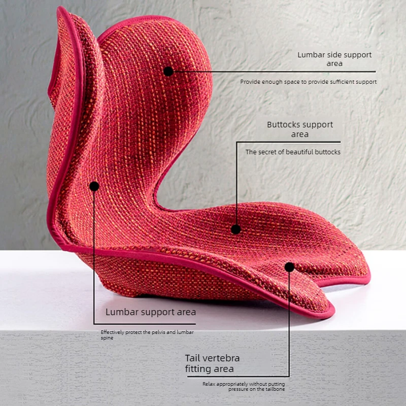 Petal Shaped Seat Cushion Back Support Pad with Five Layer Breathable Mesh Moisture Resistant Fabric Anti Tilt Design for Office