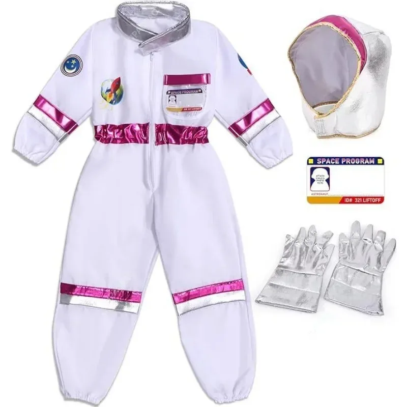 Holiday Party Performance and Acting Suit Children's Space Suit  Performance Astronaut Gloves Halloween Costume