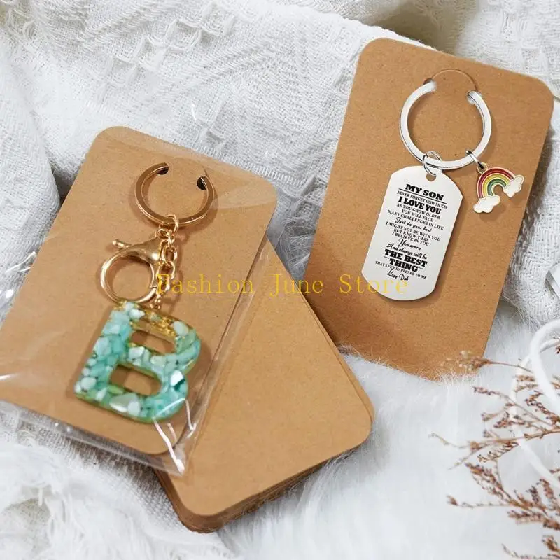 

Карты для ключевых матчей N5KA 100 PCS с самостоятельными мешками для ключевой картон держите картон для Keyring Jewelry Display