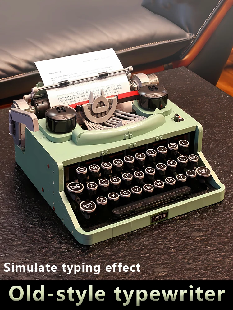 

Simulating typewriter effect, building blocks, toys, assembling toys, integrated linkage buttons will move.