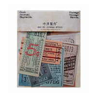 14Pcs Vintage Tickets Stickers DIY Scrapbooking Album Journal Crafts Decorative Stickers Package DIY Photo Albums
