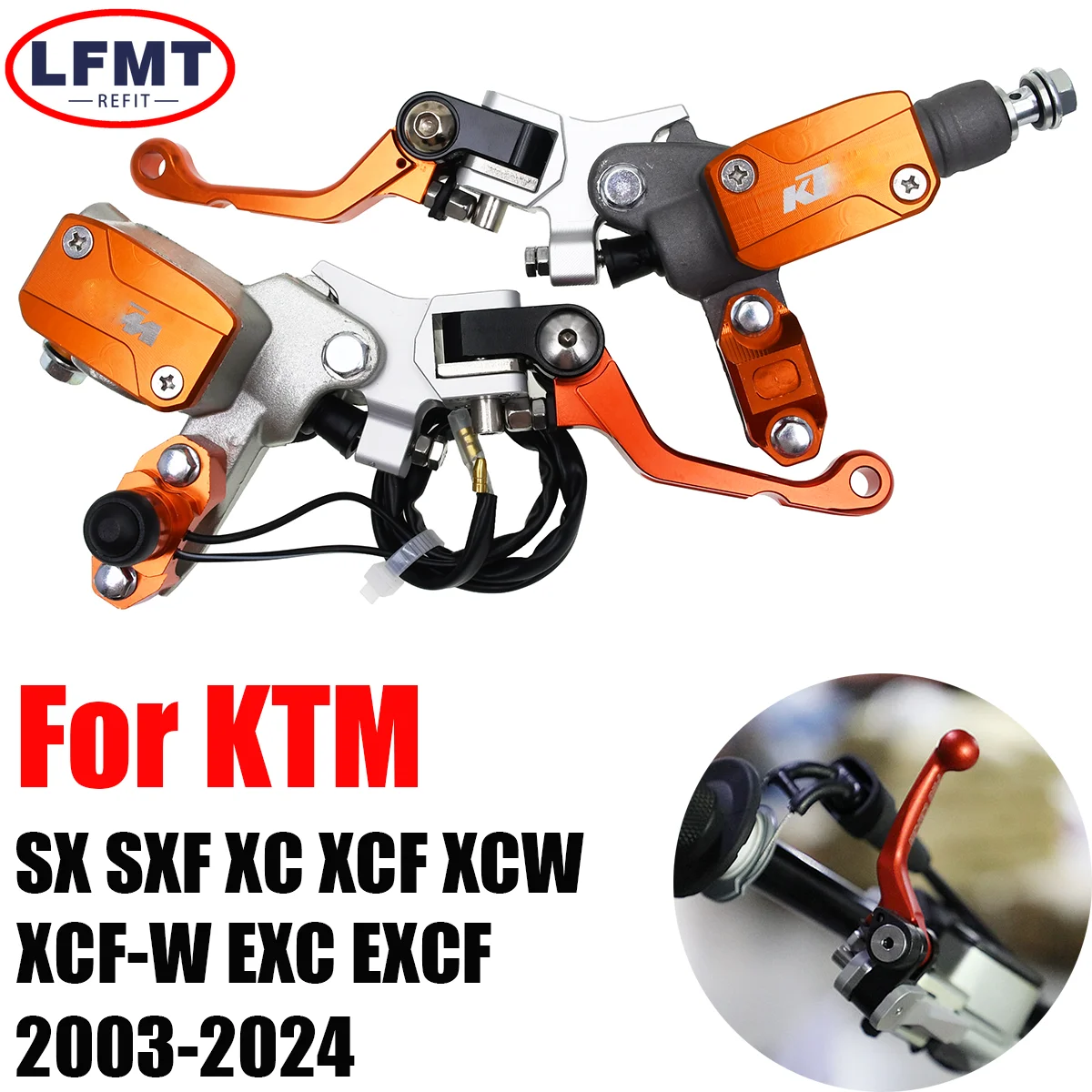 

22mm 7/8'' Right Left Brake Clutch Pump Brake Lever For KTM 125-500 SX SXF XC XCF XCW XCF-W EXC EXCF TPI 6Days 2003-2024