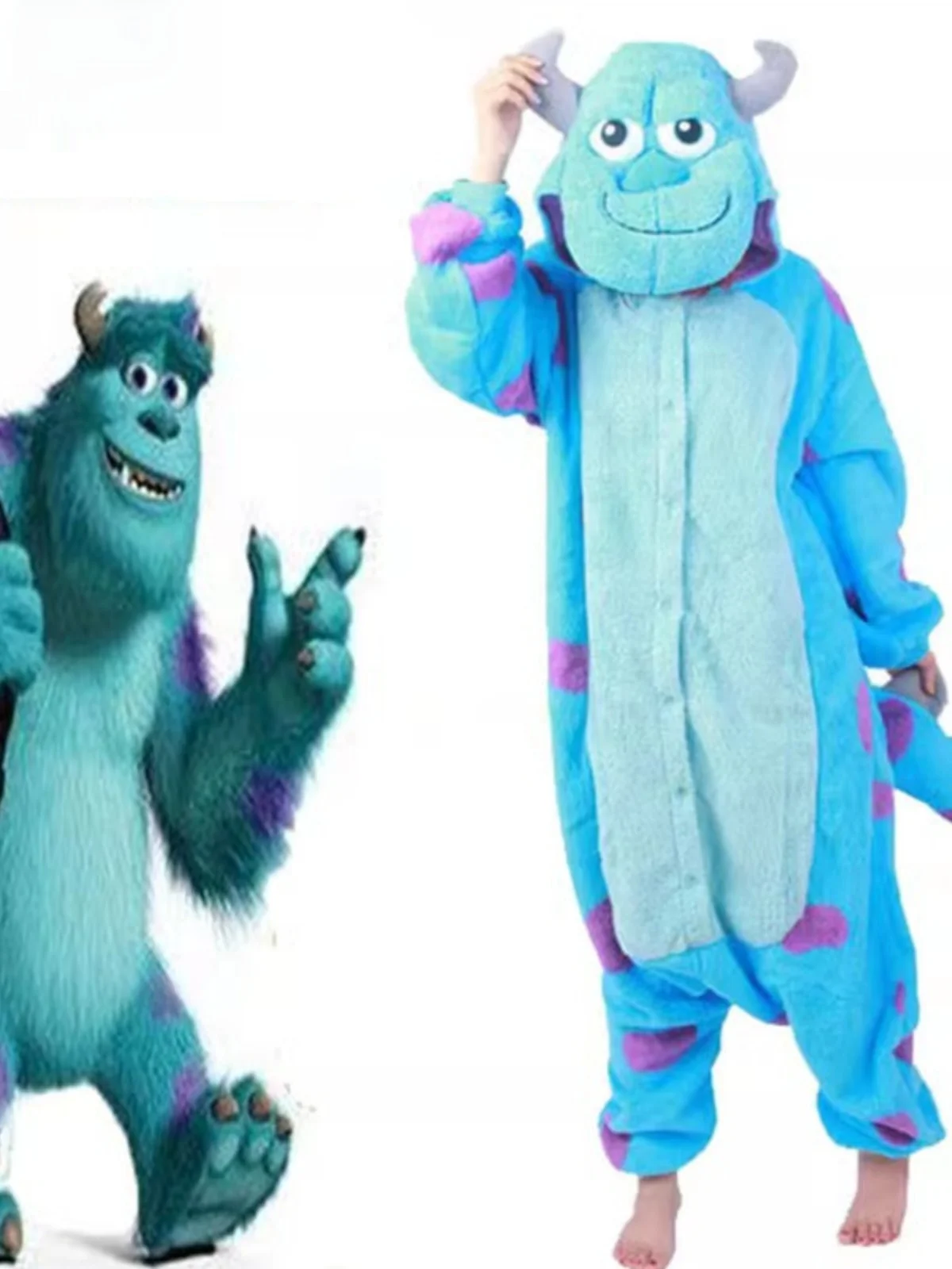 Blue Long Hair Monster Sullivan loween Parent-Child Costume Stage Performance orm Monster Universi Cosplay Game orm