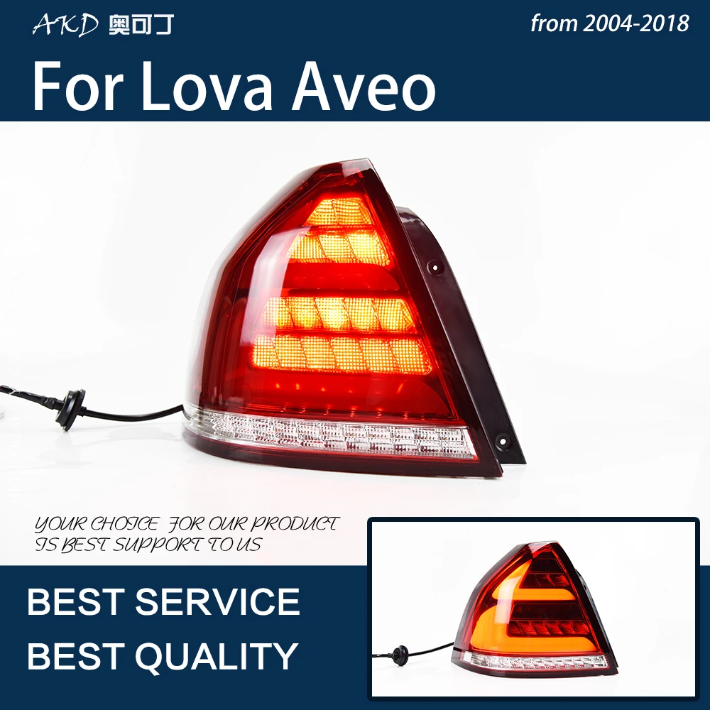 Car Lights For Lova 2004-2018 Aveo Chevy LED Taillights Width Lamp Dynamic Turn Signal Highlight Reversing And Brake Upgrade