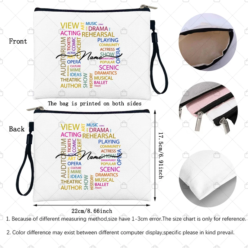 Letter Customized Makeup Bag Custom Items Personalized Name Kit Women\'s Cosmetic Pouch Bridesmaids Gifts School Pencil Case