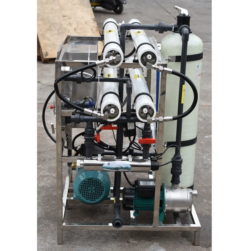 250LPH Sea Water Treatment Purification Portable Small Scale Seawater Ro Systems Plants Unit Desalination Companies Boats Device