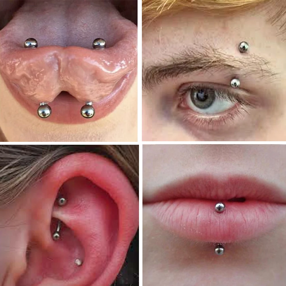 1PC 316L Stainless Steel Big Size Curved Ring Large Gauge Banana Barbell  Internal Threaded Big Gauge Tongue Piercing  Jewelry