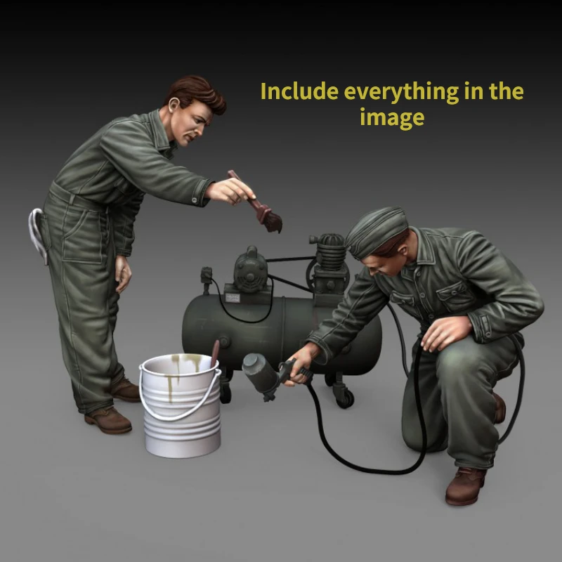 

1/35 литье под давлением модельная фигурка из смолы Kit II сцена пайки картина DIY игрушка сцена матч несобранный Неокрашенный комплект гаража