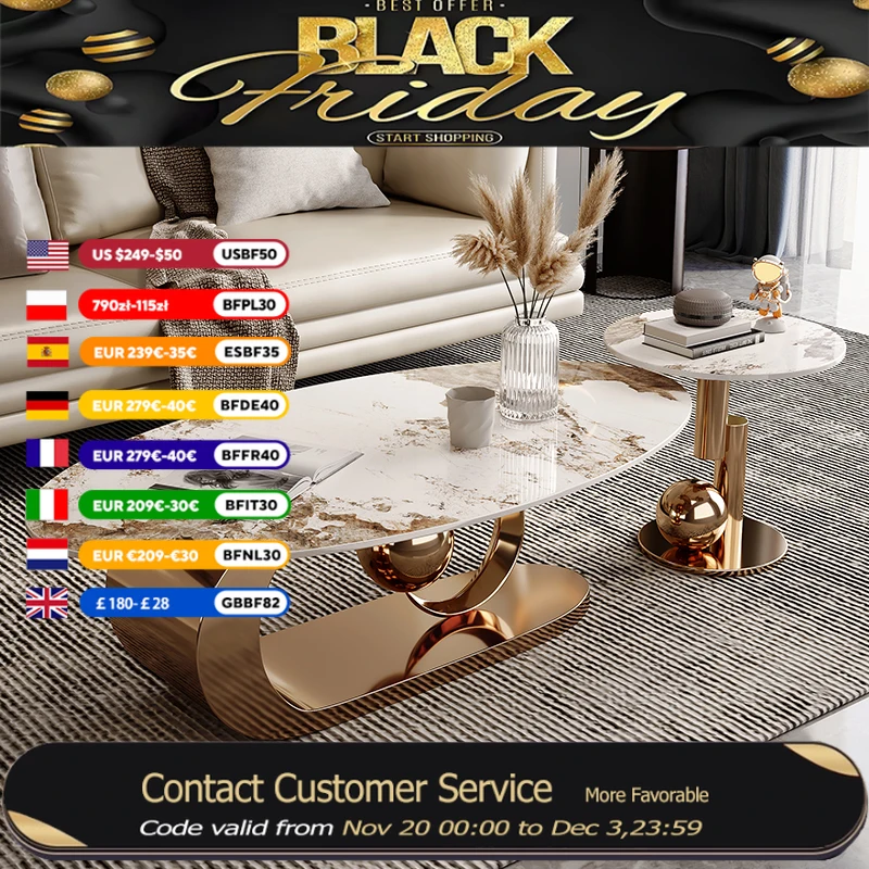 

Italian Modern Design Coffee Table Aesthetic Gold Luxury Minimalist Home Coffee Table Living Room Stolik Kawowy Salon Furniture
