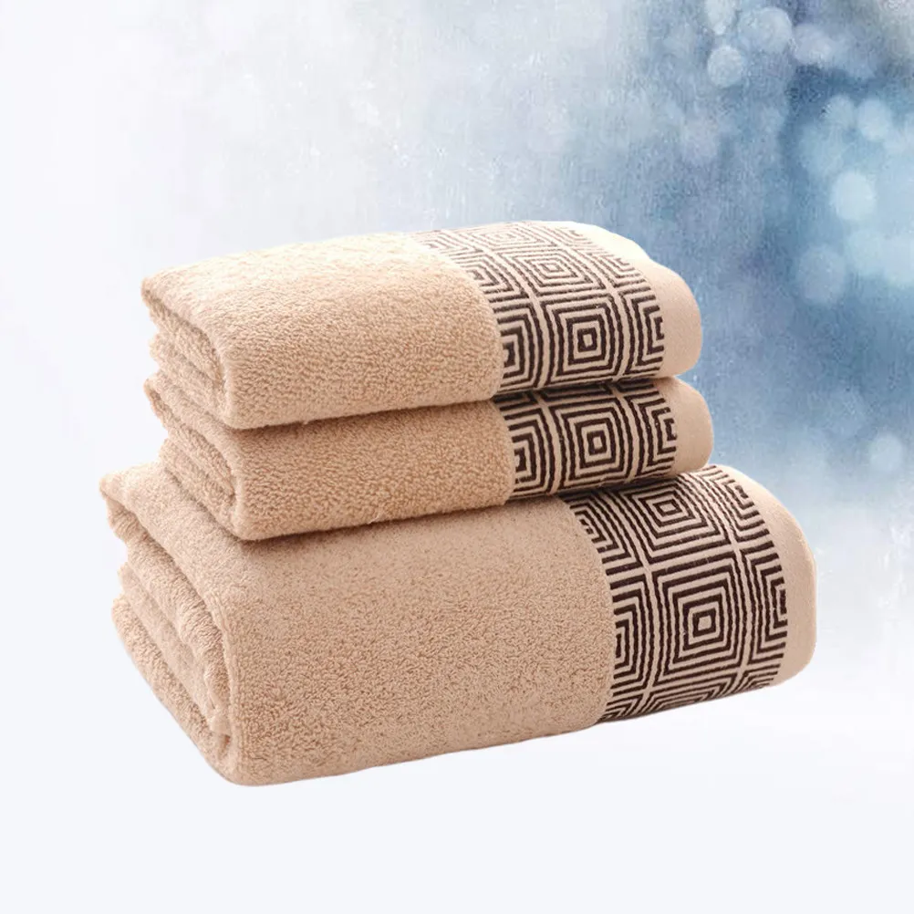 3Pcs Large Bath Towel Cotton Ultra Absorbent Soft Skin-Friendly Eco-Friendly Hotel Spa Home Use Cotton Towel