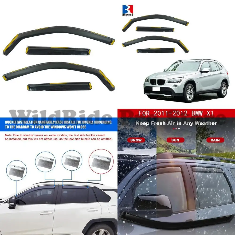 

1 комплект для ВНУТРЕННЕГО оконного козырька для BMW X1 2011 2012, дефлекторы вентиляционных отверстий, защита от дождя и солнца, дефлекторы окон, ленточные вентиляционные козырьки