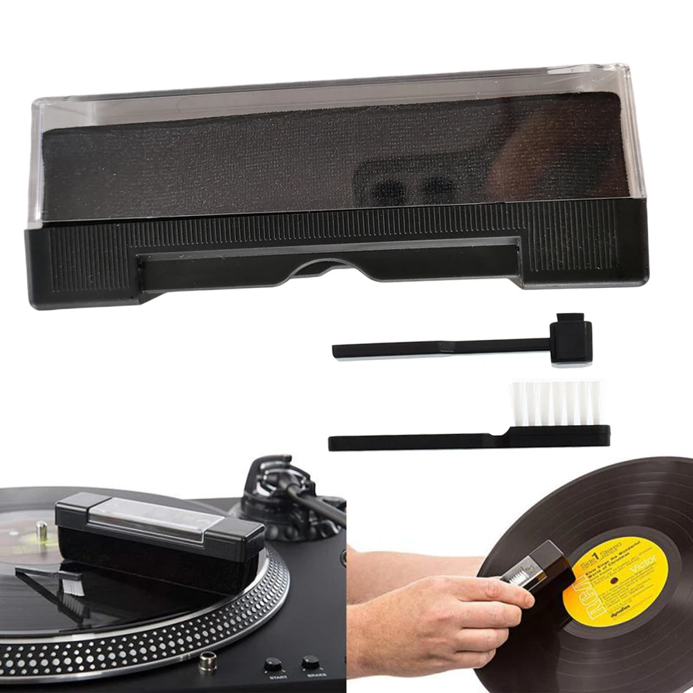 1 Set Anti Static Vinyl Record Cleaner Cleaning Brush Set for Vinyl Record Player Dust-Remover Kit for Phonograph Turntable