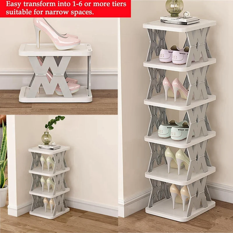 Shoe Rack Without Assembly, Foldable And Saving Space, Vertical Shoe Organizer For Bedroom, Entryway Closet Living Room