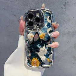 Black cat Phone Case For Samsung Galaxy A55 A35 A25 A15 A54 A24 A33 A34 A73 5G A32 A51 A52 A53 A71 A72 A30 A50 soft