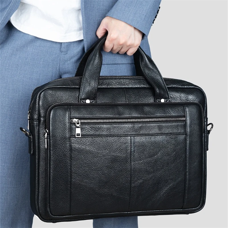 

Nesitu A4 черный кофейный натуральная кожа Executive 16, 15,6 14 дюймов, мужской портфель для ноутбука из воловьей кожи, сумка-портфель M5079
