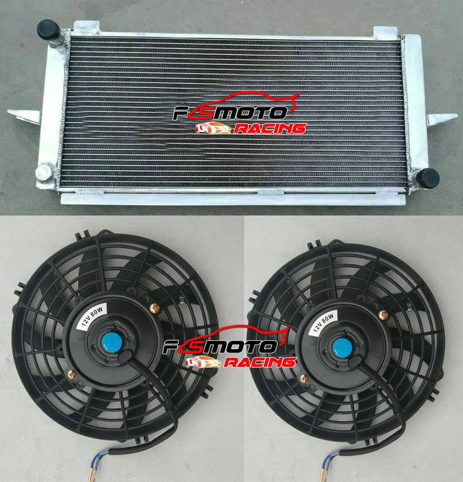 Aluminum Radiator For Ford Escort RS 2000 & Sierra RS500 Cosworth 2.0 16V 1982-1997 MT GBC GBG GB4 RS500 & FAN Turbo