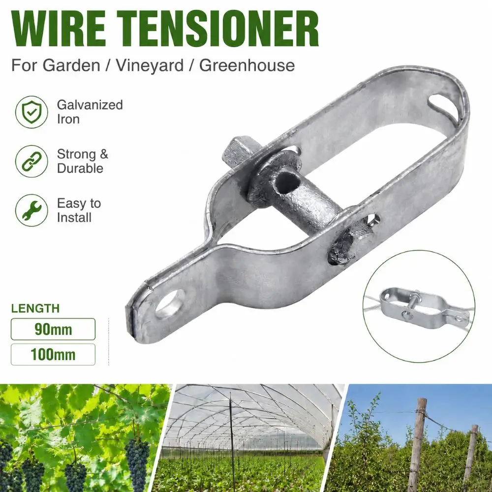 New Heavy Duty Wire Tightener Silver Galvanised Electric Fence Tightener Wire Ratchet Tensioner Fence