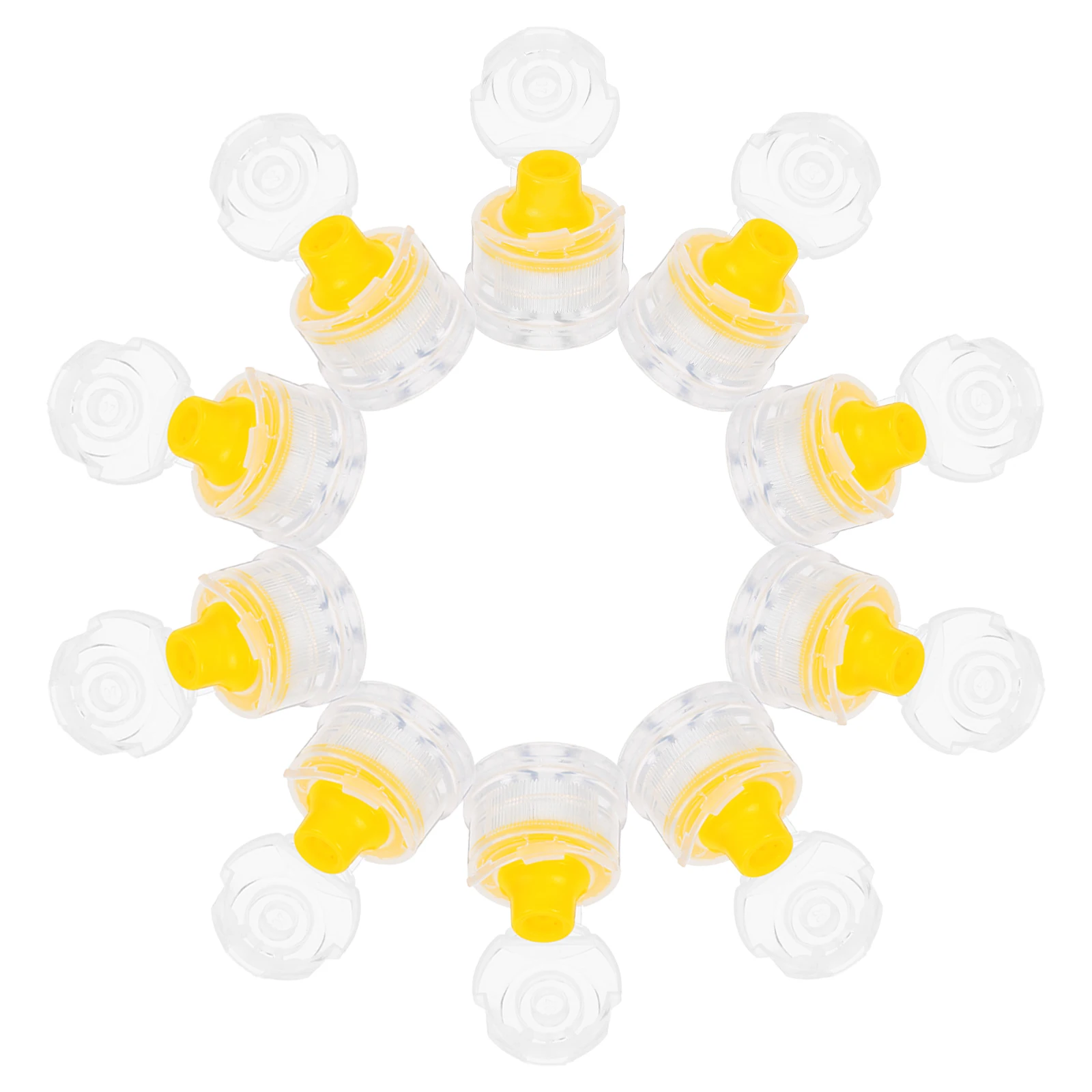 

10Pcs Reusable Spout Caps Flip Top Push Pull Covers for Sports Water Bottles Outdoor Soda Containers Leak-Proof Replacement Lids