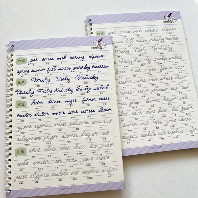 Reusable Italic Script Practice Copybook - English Alphabet & Calligraphy Handwriting Book