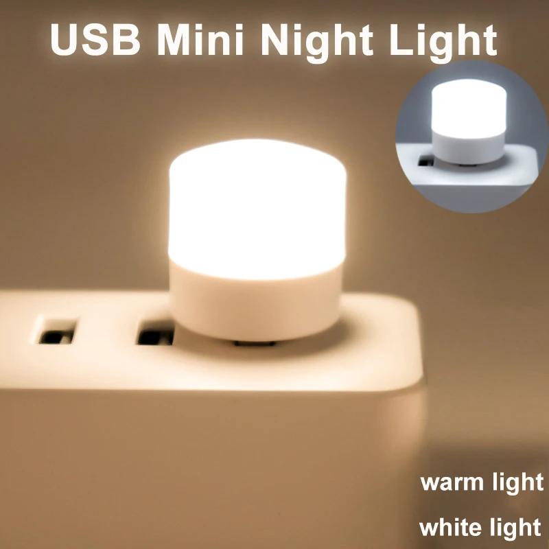 Mini USB LED Night Light, Super Brilhante, Proteção para os olhos, Luz do livro, Plug, Computador, Móvel, Carregamento de energia