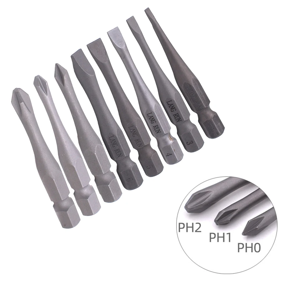 50mm PH1 PH2 PH3 SL3 SL4 SL5 SL6 Magnetic Special Slotted Cross Screwdriver Bit FElectric Driver Tools For Circuit Breakers