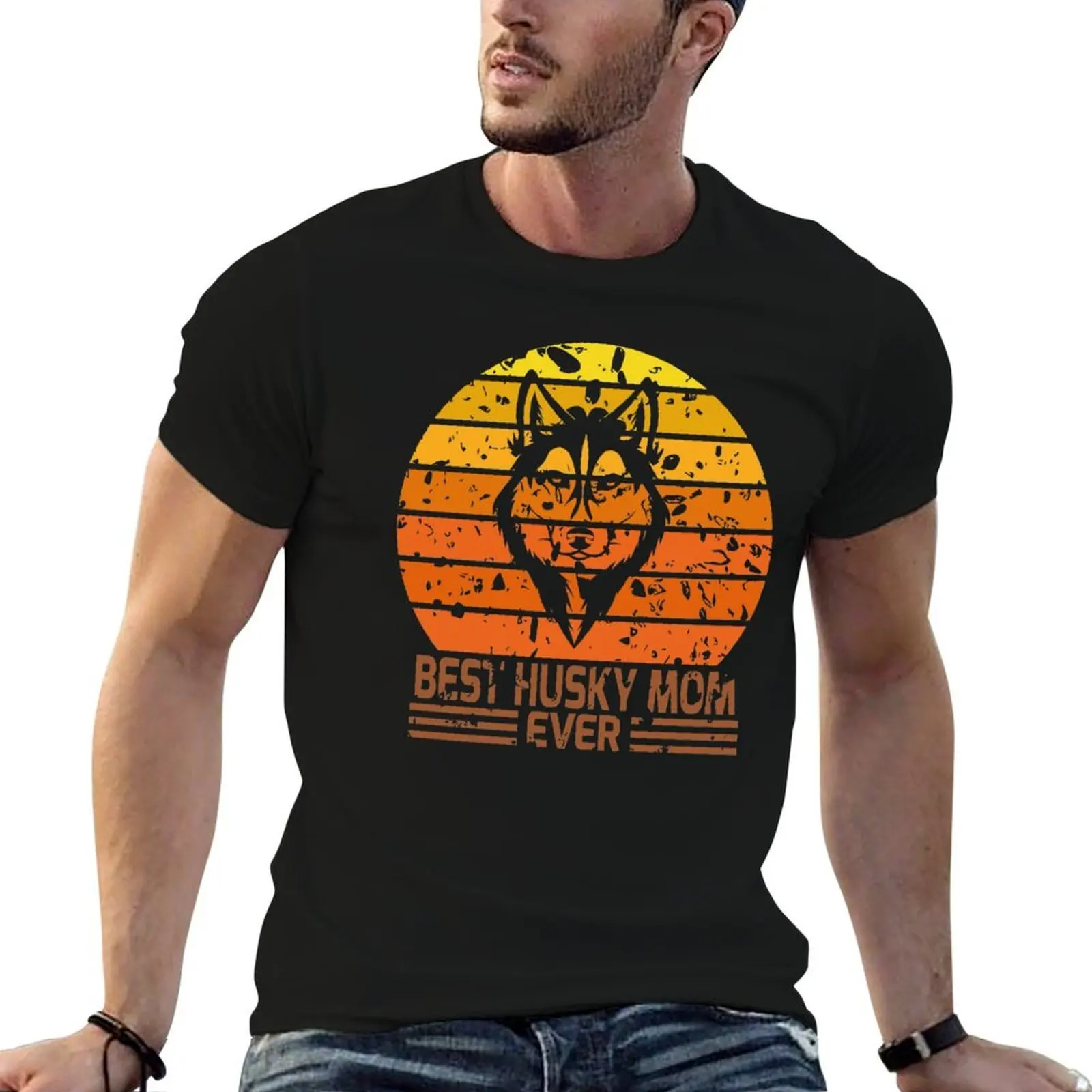 

Best husky mom ever T-Shirt mens graphic t shirts t shirt man casual cotton t shirts man 100% T-Shirt