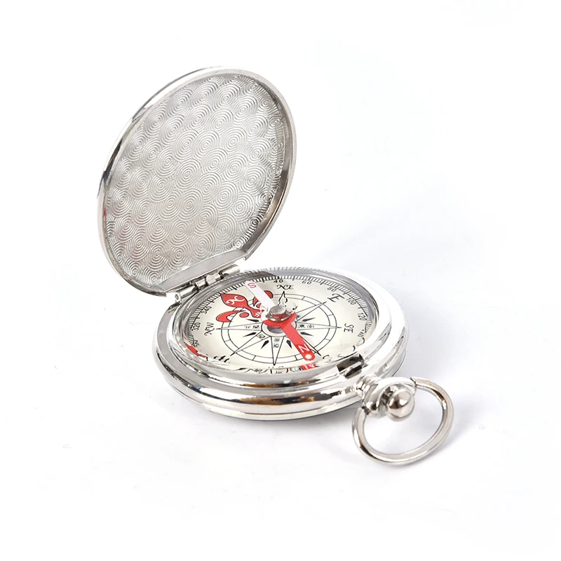 Pocket Watch Flip Compass Portable Hiking  Compass Compass Keychain