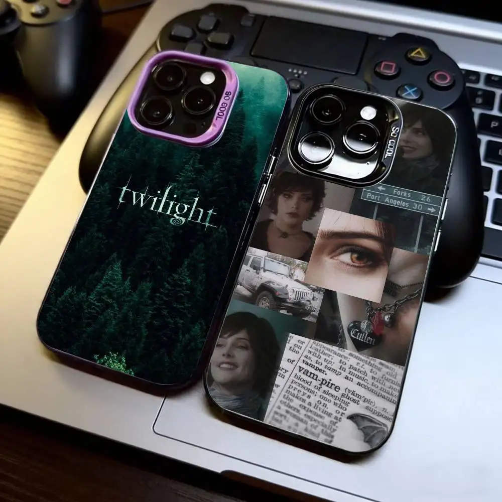

T-Twilight Series Phone Case For iPhone 17,16,15,14,13,12,11 Plus,Pro Max,XS,Colorful Silver Black Cover