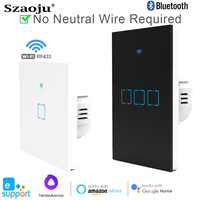 Szaoju EWelink APP  Touch Switch Light Wall Smart Switch EU Smart Home Life Alexa Google Home Bluetooth RF Remote ​1/2/3Gang