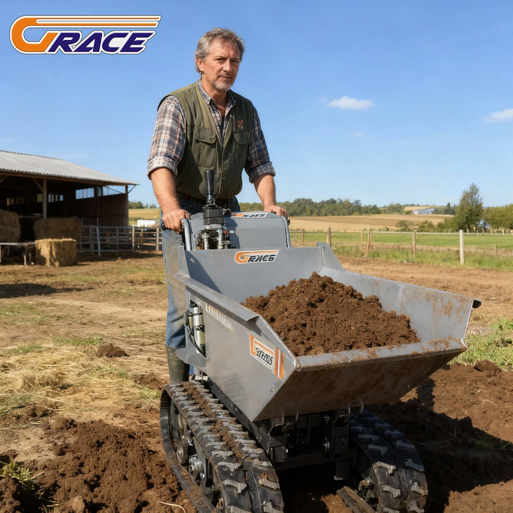 Truk Dumper Mini Berkualitas Tinggi 500 800 1000kg Hidrolik untuk Kebun, Mini Dumpers, Agen Pemasok, Self-Loading Micro Tracke