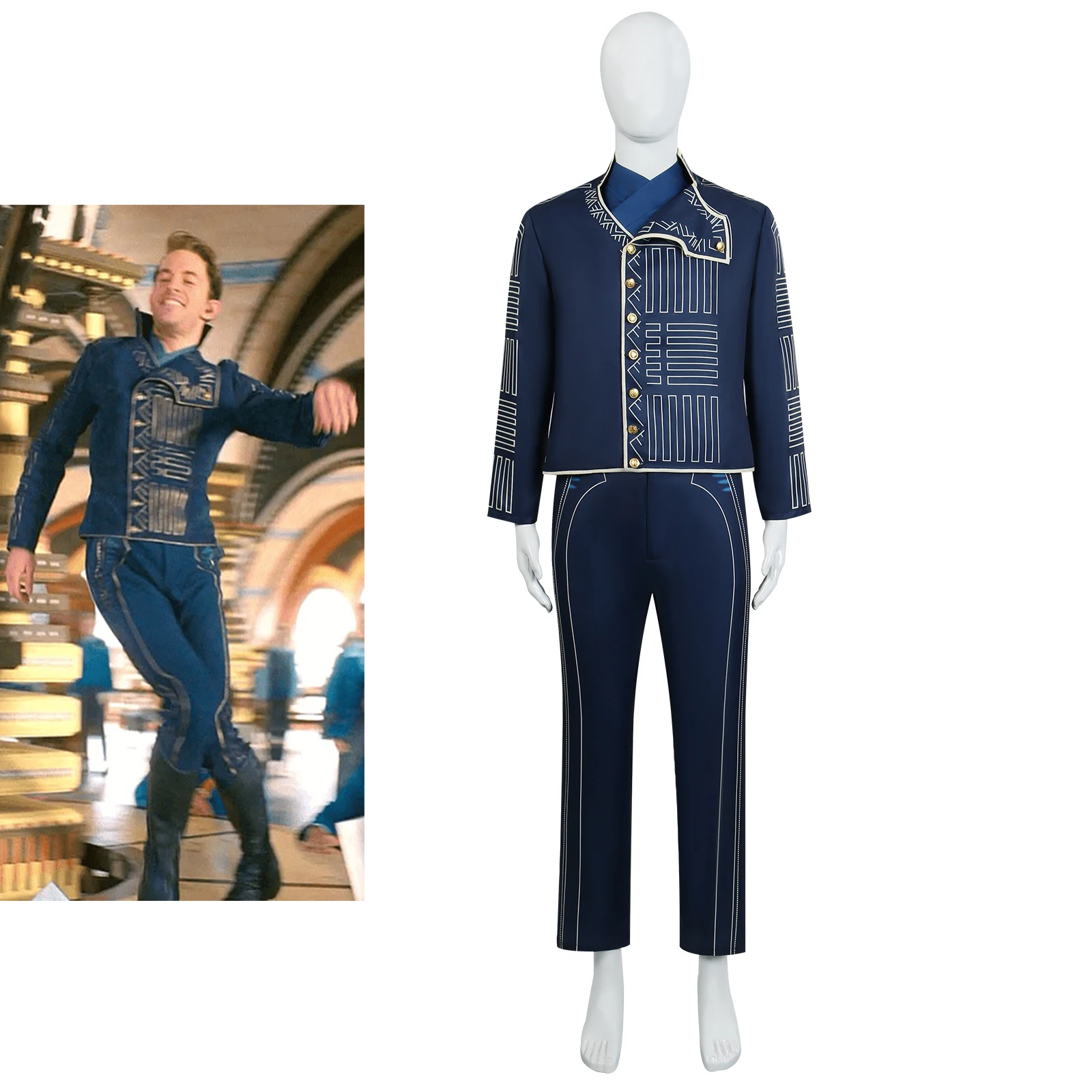 Movie Wicked Fiyero Cosplay Prince Costume Adult Men Military Officer Uniform Suit Halloween Party Theater Show Outfits