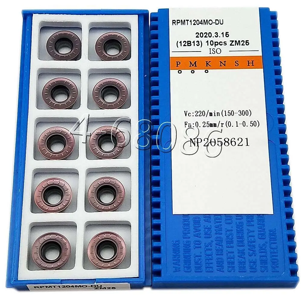 RPMT1204MO DU Milling insert Universal material for SRDPN/EMR 6R Round Nose Mill