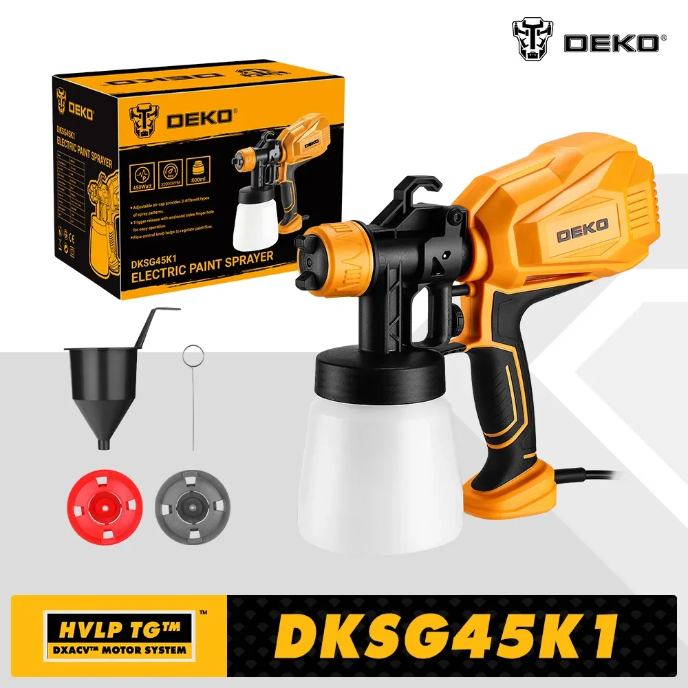 DEKO New Product DKSG45K1 450W HIGH POWER HOME ELECTRIC SPRAY GUN Household DIY