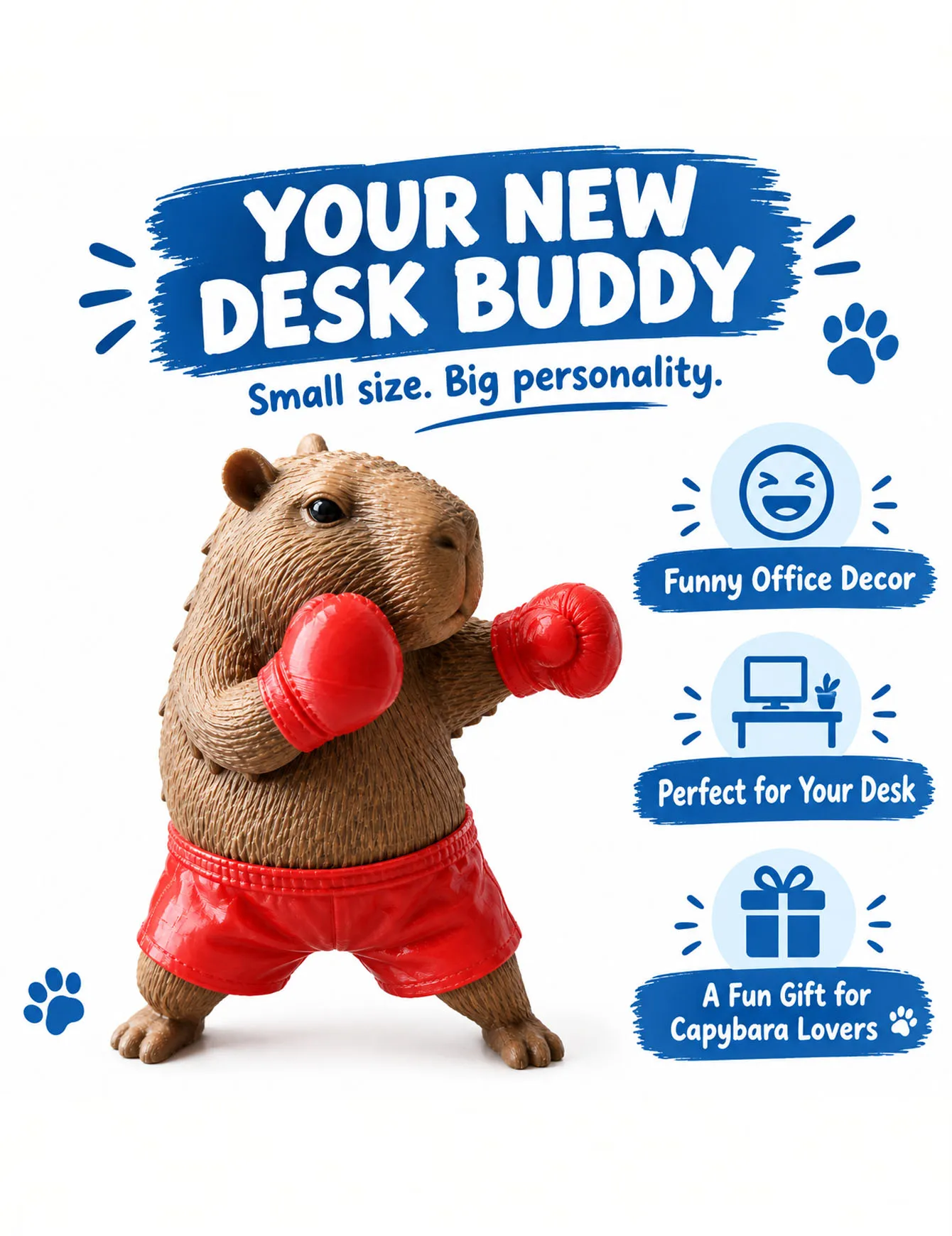 Cute Capybara Ornament, Desktop Office Decoration, Car Decor, Creative Animal Model, Collectible Figurines, Car Ornament