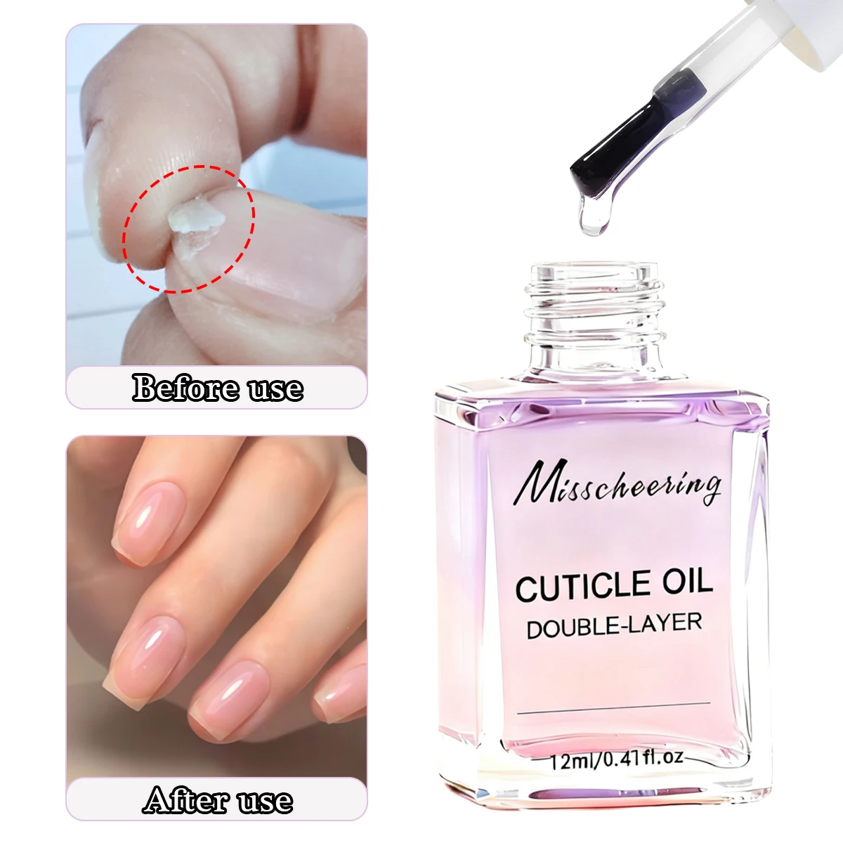 Nagelpflege Nagelhaut Doppelschicht Regenerierendes Öl Verhindert Nagellack Weichmacher für abgestorbene Haut Gel Maniküre Pflegewerkzeug