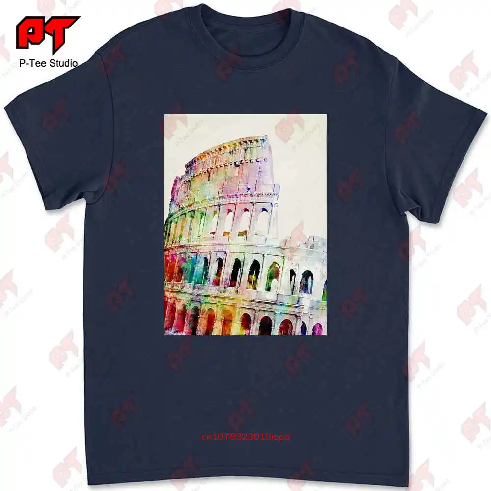 The Colosseum Coliseum Rome Italy Amphitheater T-shirt B5TP