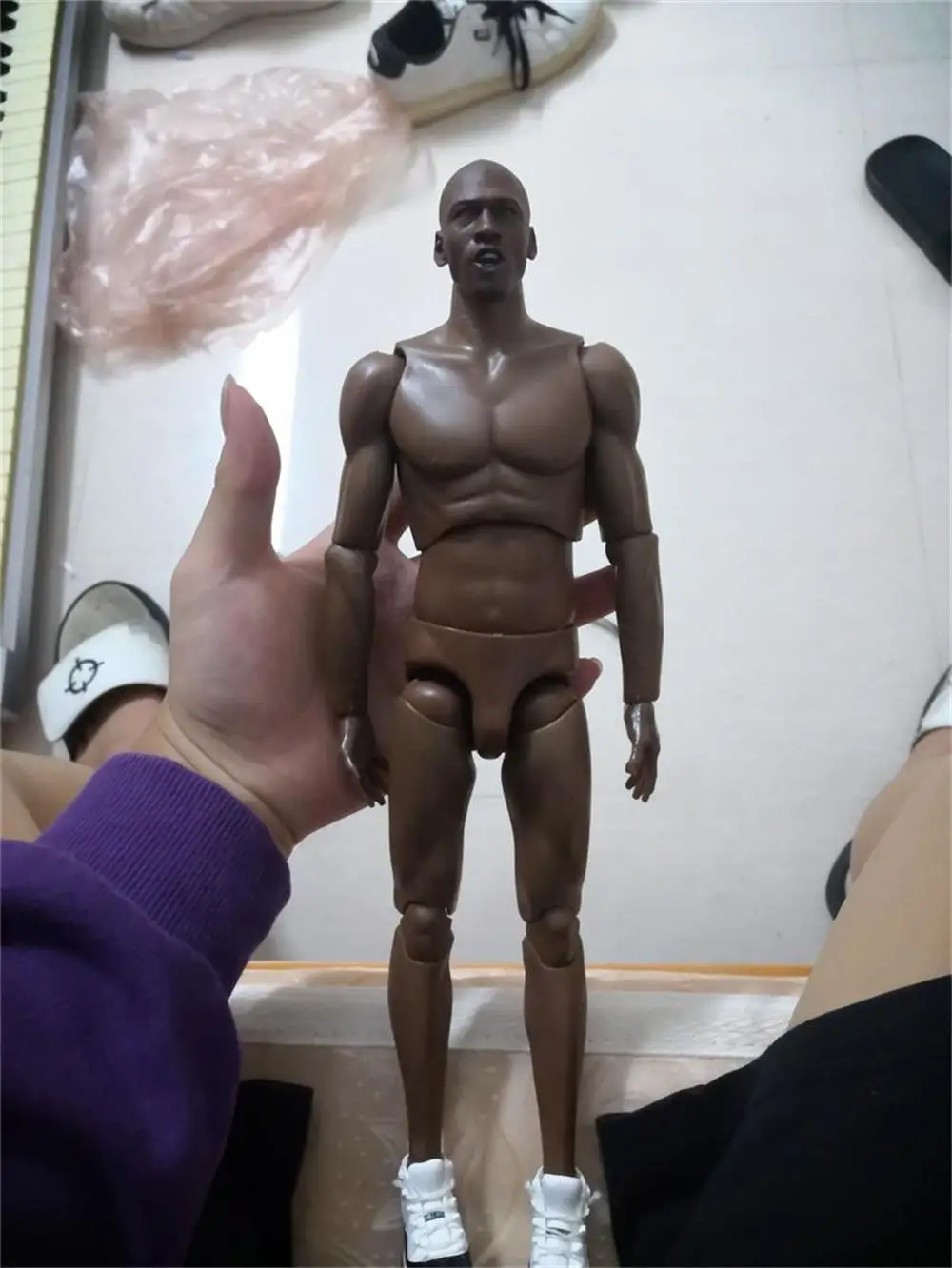 1/6th Michael Basketball Shooting Guard MVP The Best Player Male Head Sculpture Carving Model Can Suit Usual 12inch Action Body