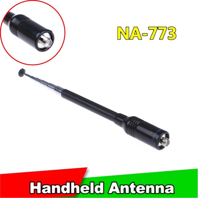 NA-773 SMA-F Antenna telescopica portatile UHF + VHF per BAOFENG UV-5R/82/B5/B6 888S