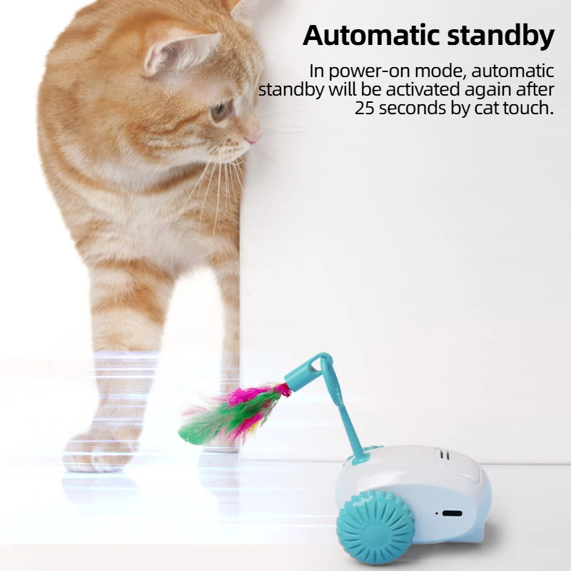 Pet Cat Automatic Gravity Electric Remote Control Teasing Cat Sports Car Pet Cat Puzzle Electric Rotation Teasing Cat Toy