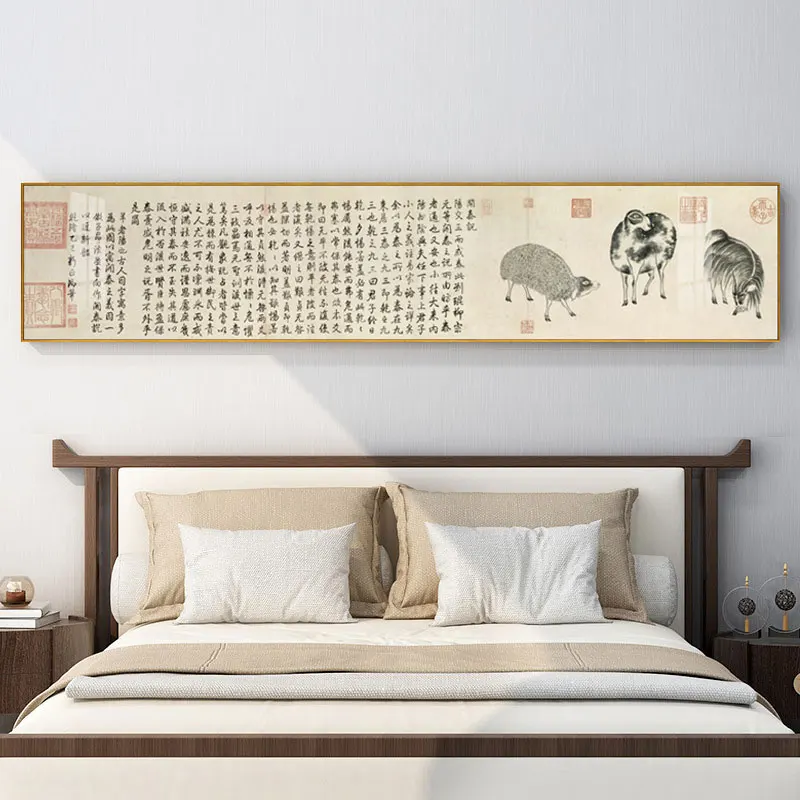 

Chinese Classic Still Life Canvas Painting Porch Posters And Prints Pictures For Living Room Animal Wall Art Home Study Décor