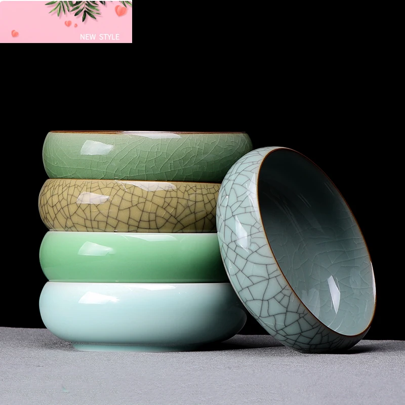 

Керамическая тарелка с чернилами цвета селадона, китайская кисть для письма, поднос для шайбы, тарелка для краски, художественные школьные принадлежности