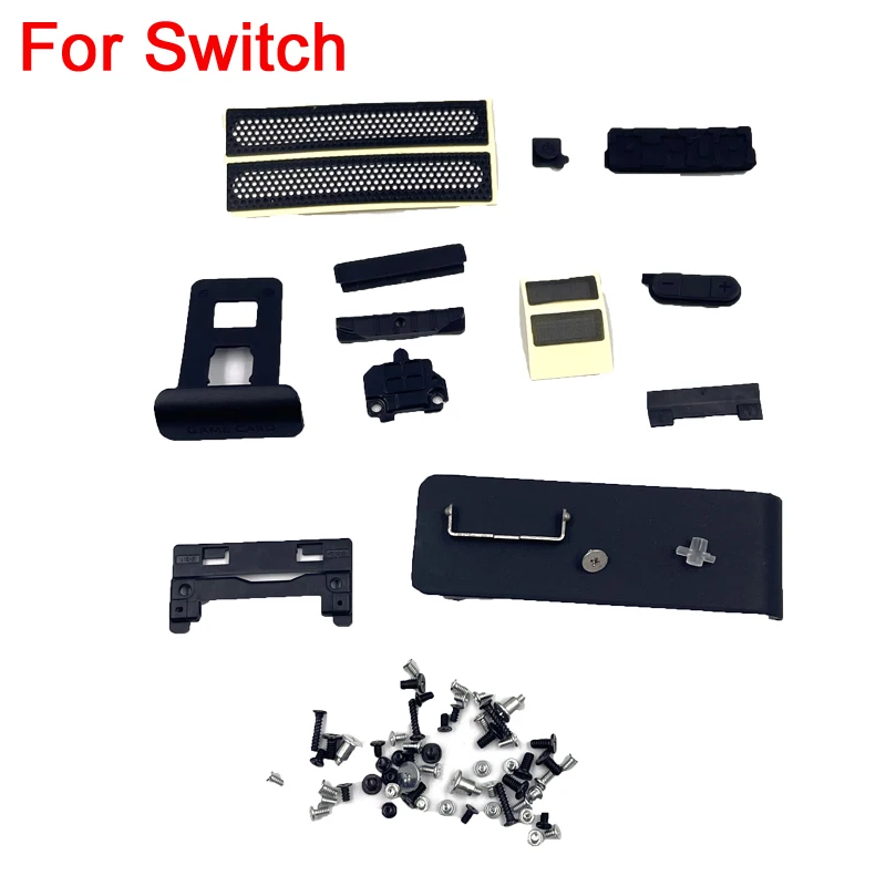 for Nintendo Switch NS card slot cover dustproof cooling Net Phillips screws back shell holder frame